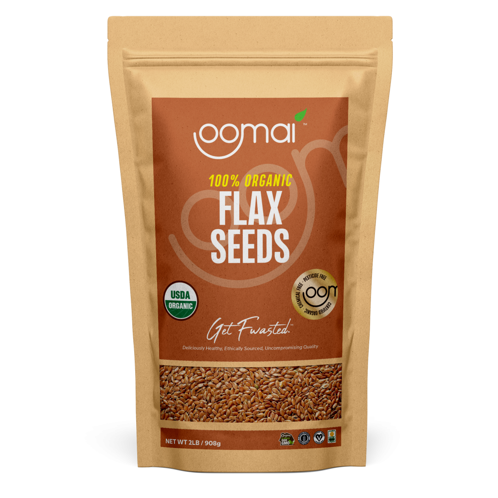 100 Organic Flax Seeds 2 Lbs., Non GMO, No Chemicals, No Pesticides