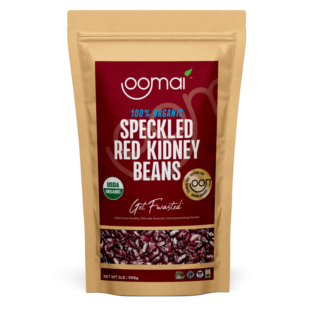 100 Organic Red Spotted Kidney Beans 2 Lbs., Non GMO, No Chemicals, No